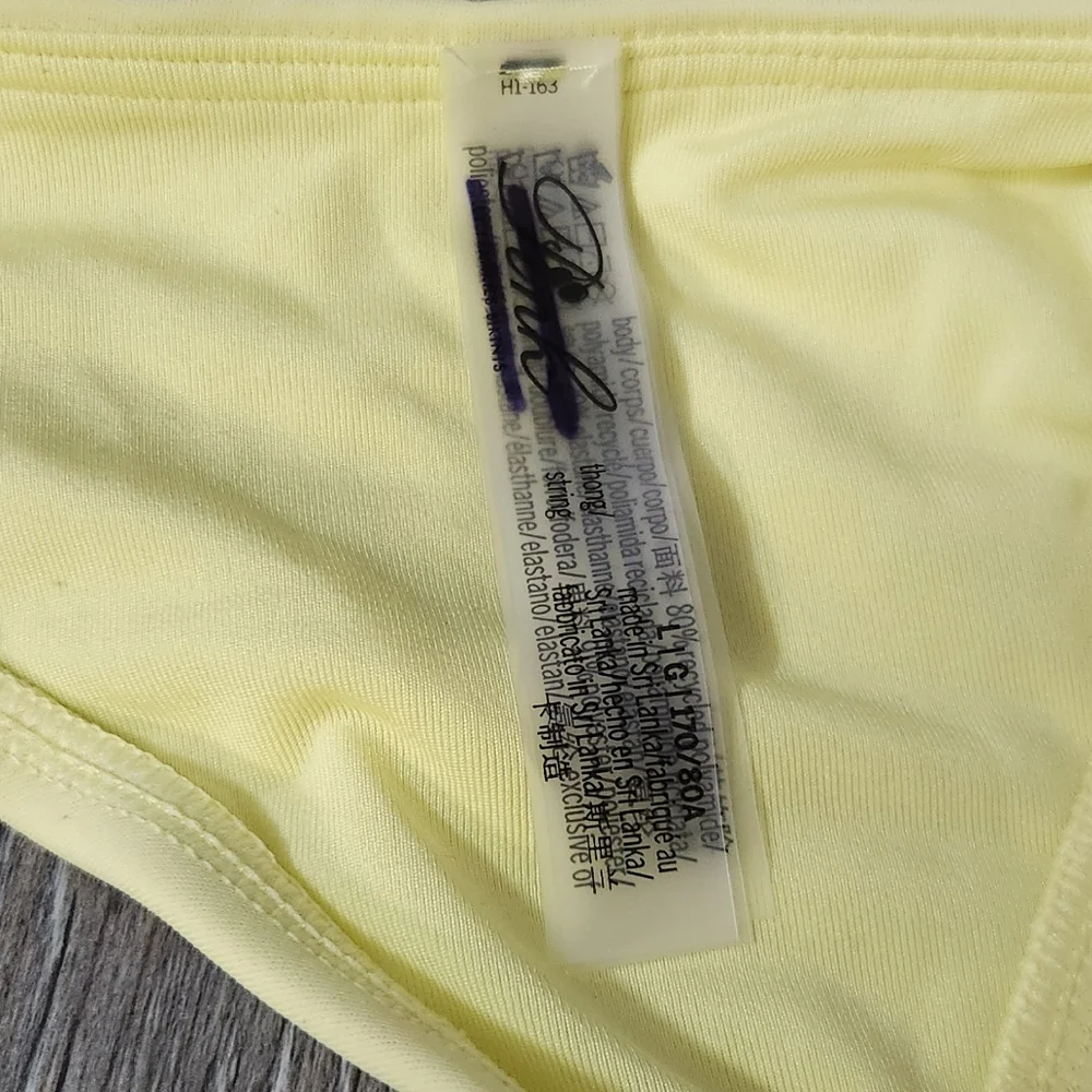 New!Pink x Frankies Bikini Popcorn Yellow Thong Rosemary Itsy Bikini Bottom‎
